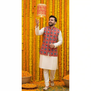 Traditional Indian men’s cotton koti with artisan craft