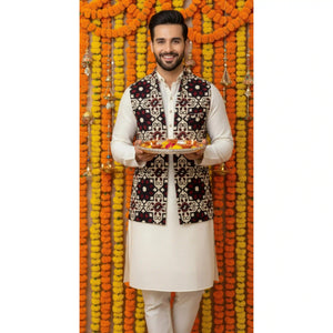 Traditional Indian men’s cotton koti with artisan craft