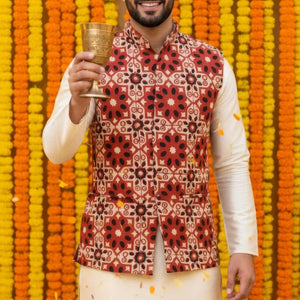 Traditional Indian men’s cotton koti with artisan craft