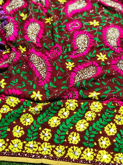 Phulkari Hand Embroidered Dupatta