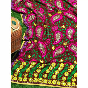 Phulkari Hand Embroidered Dupatta