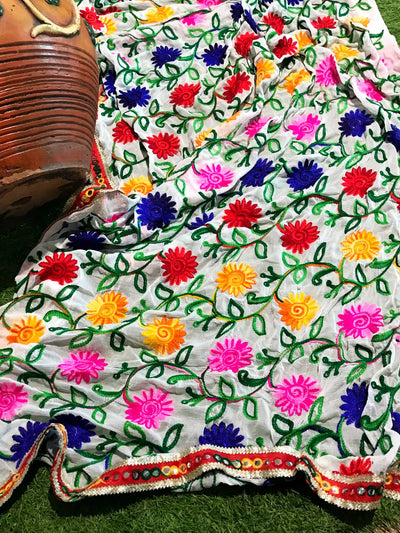 Phulkari Hand Embroidered Dupatta