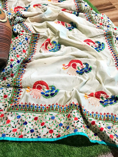 Phulkari Hand Embroidered Dupatta