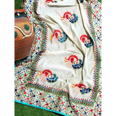 Phulkari Hand Embroidered Dupatta
