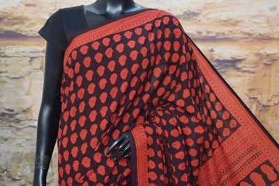 Bagh Mul Cotton Saree - SSEthnics