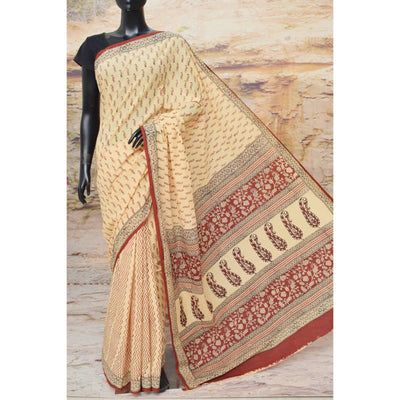 Bagh Mul Cotton Saree - SSEthnics