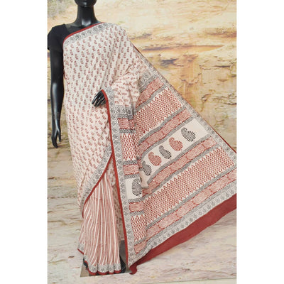 Bagh Mul Cotton Saree - SSEthnics