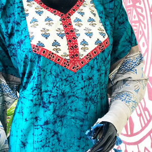 Handmade Ajrakh and Bandhani/Batik Kurti for Women