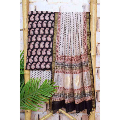Bagh Handloom Maheshwari Silk Suit - SSEthnics