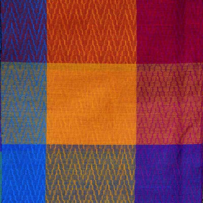 Green Leheriya Kota Silk Saree with Hand Embroidery - SSEthnics