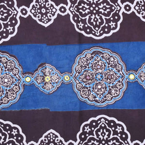 Black Ajrakh Blouse with Embroidery- SSEthnics