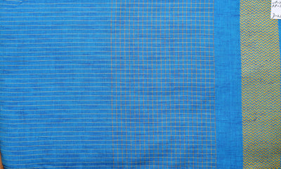 Blue Cotton Half Checks Fabric