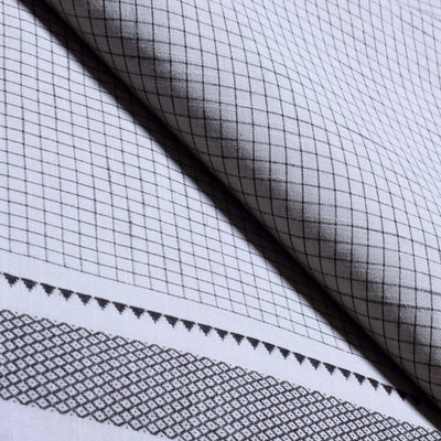 Grey Cotton Checks Fabric