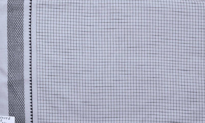 Grey Cotton Checks Fabric