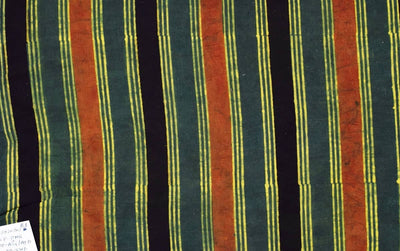 Green Ajrakh Special Triple Block Cotton Fabric