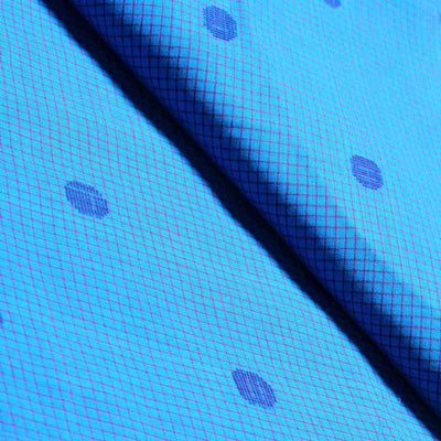 Blue Jacquard Cotton Fabric