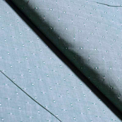 Grey Green Jacquard Cotton Fabric