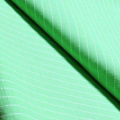 Green Jacquard Cotton Fabric