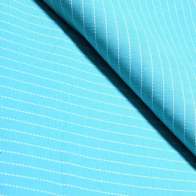 Blue Jacquard Cotton Fabric