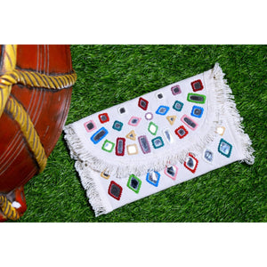 Mirror Work Cotton Clutch