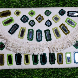 Mirror Work Cotton Clutch