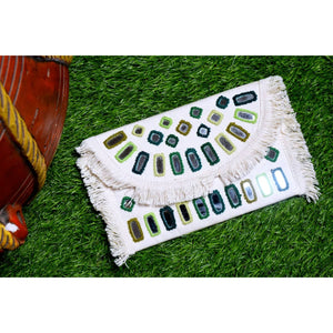 Mirror Work Cotton Clutch