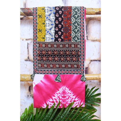 Ajrakh Cotton Patchwork Kurti- SSEthnics