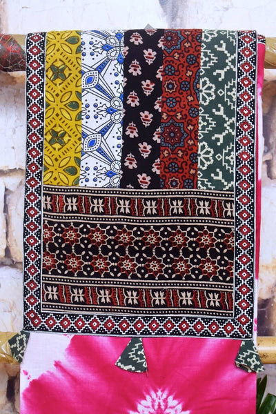 Ajrakh Cotton Patchwork Kurti- SSEthnics