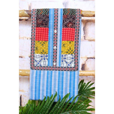 Ajrakh Cotton Patchwork Kurti- SSEthnics