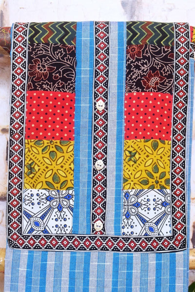 Ajrakh Cotton Patchwork Kurti- SSEthnics