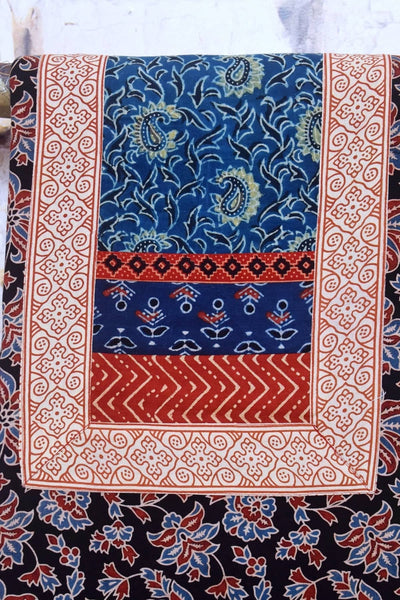 Ajrakh Cotton Patchwork Kurti- SSEthnics