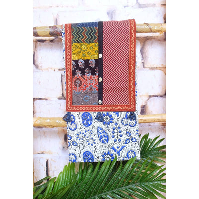 Ajrakh Cotton Patchwork Kurti- SSEthnics