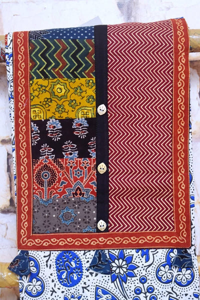 Ajrakh Cotton Patchwork Kurti- SSEthnics