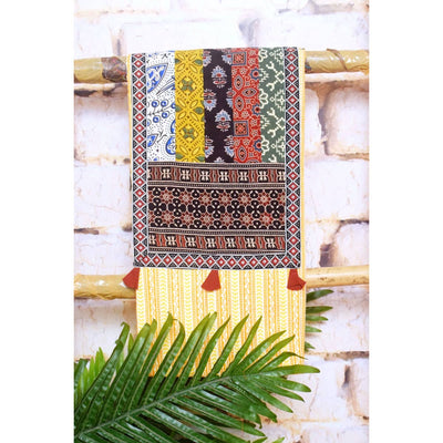 Ajrakh Cotton Patchwork Kurti- SSEthnics