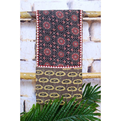 Ajrakh Cotton Patchwork Kurti- SSEthnics