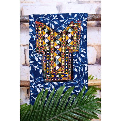 Dabu Cotton Kutch Oldwork Kurti Fabric