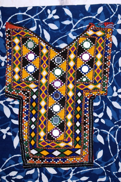 Dabu Cotton Kutch Oldwork Kurti Fabric