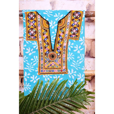 Dabu Cotton Kutch Oldwork Kurti Fabric