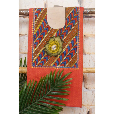 Pen Kalamkari Kurti Fabric - SSEthnics