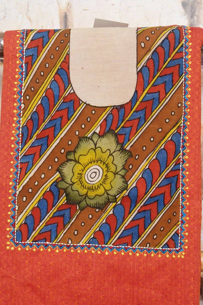 Pen Kalamkari Kurti Fabric - SSEthnics