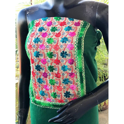 Phulkari Cotton Kurti Fabric - SSEthnics