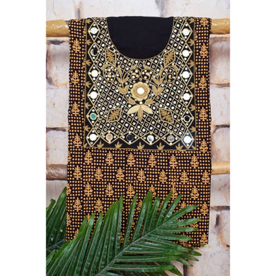 Yellow Bagh Hand Embroidered Cotton Kurti