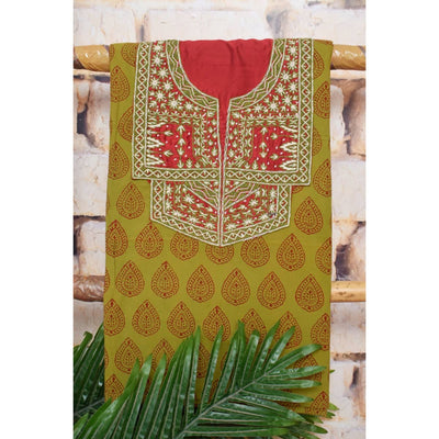 Green Bagh Hand Embroidered Cotton Kurti