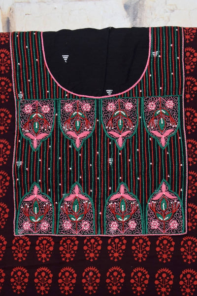 Red Bagh Hand Embroidered Cotton Kurti