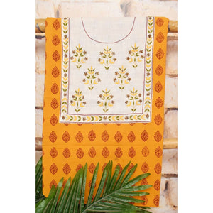 Yellow Bagh Hand Embroidered Cotton Kurti