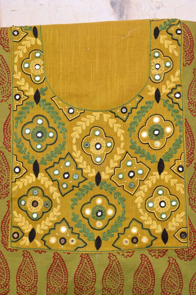 Green Bagh Hand Embroidered Cotton Kurti