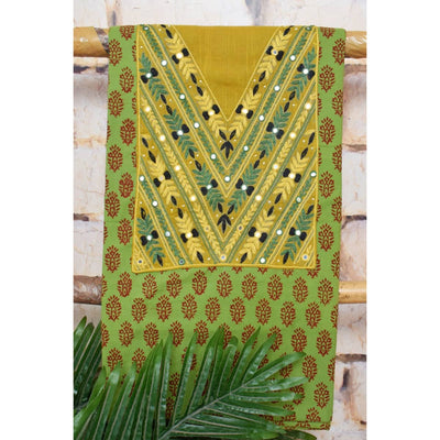 Green Bagh Hand Embroidered Cotton Kurti