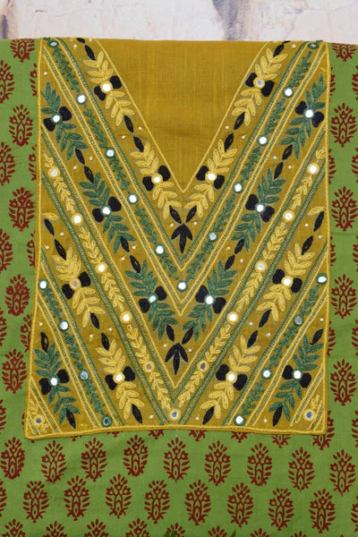 Green Bagh Hand Embroidered Cotton Kurti