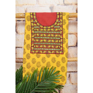 Yellow Bagh Hand Embroidered Cotton Kurti