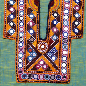 Green Cotton Kutch Old Work Kurti